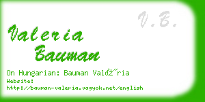 valeria bauman business card